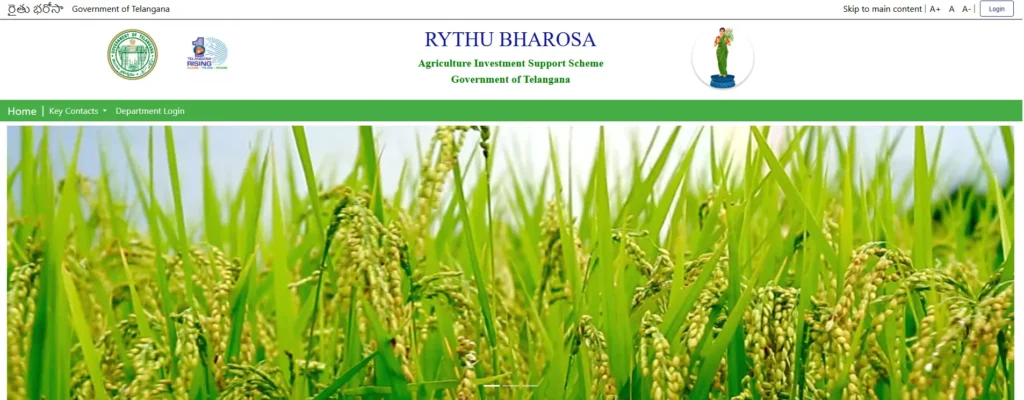 rythu bharosa payment status